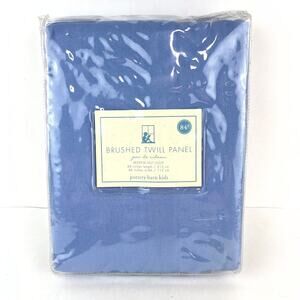 Pottery Barn Kids Blue Brushed Twill Curtain Panel 44 x 84